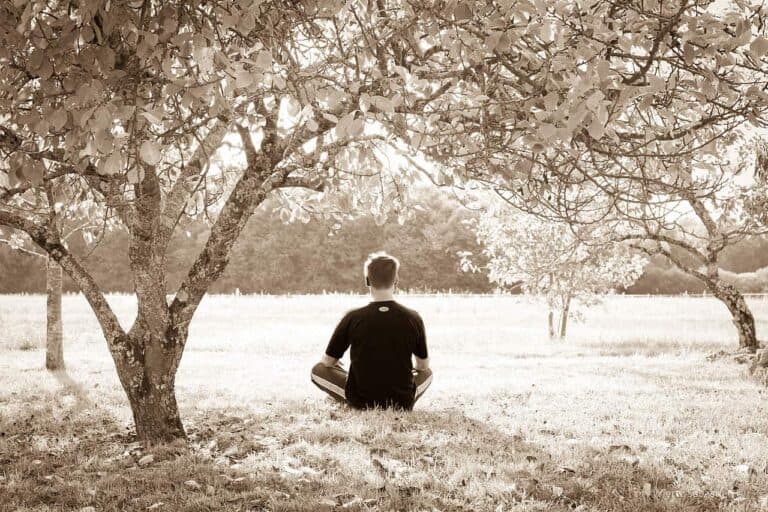 man meditating