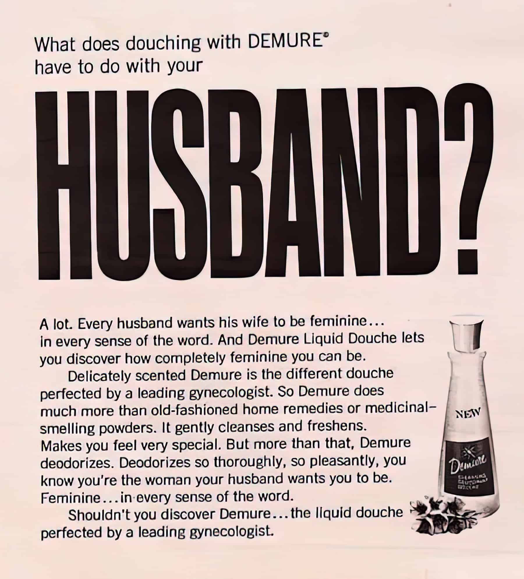 Vintage Sexist Douche Ad