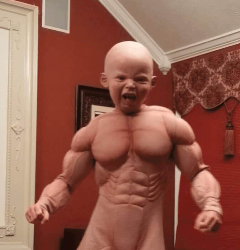 baby muscle costume