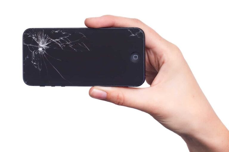 broken phone screen