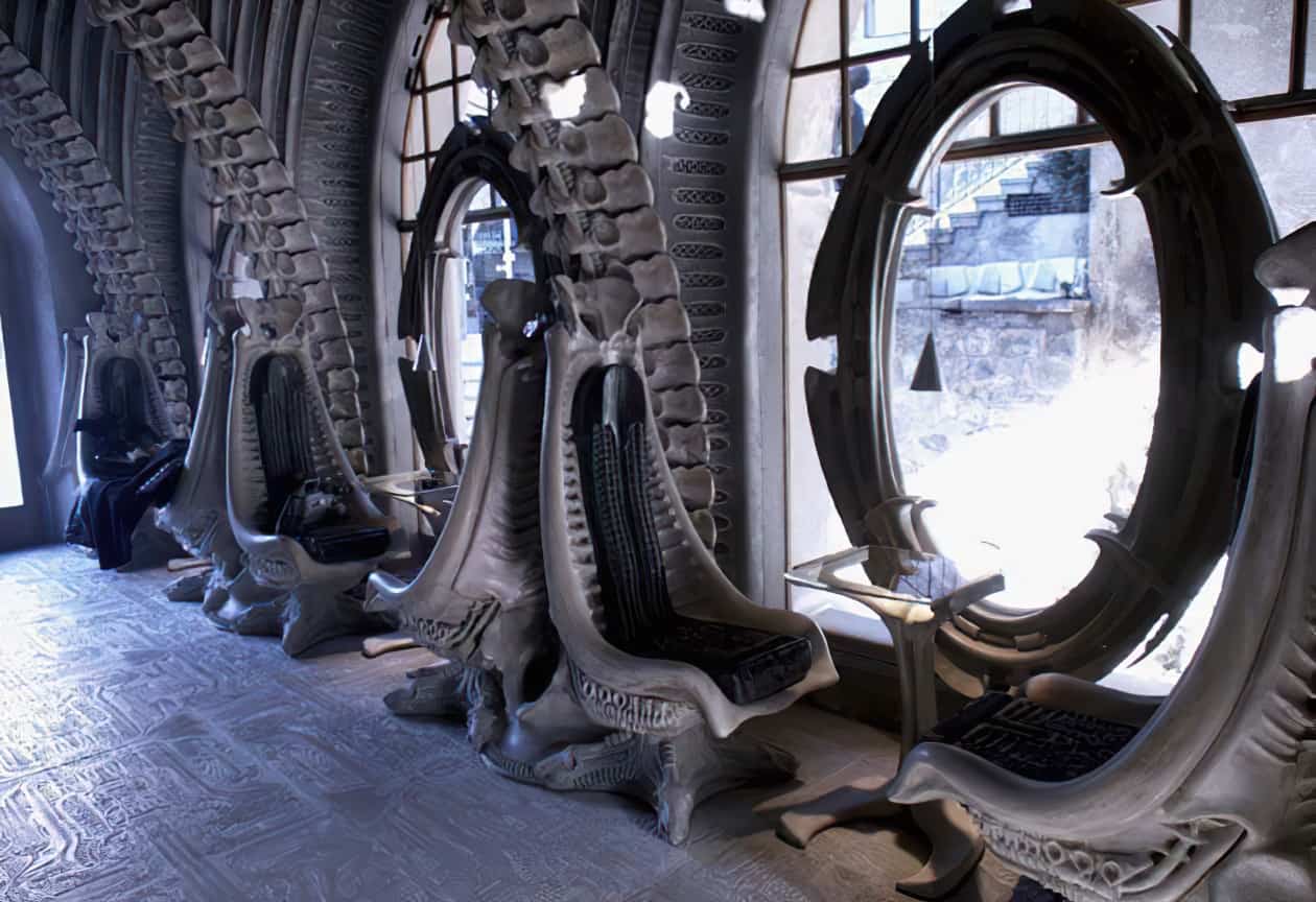 The H.R. Giger Museum Bar in Château St. Germain, Gruyères, Switzerland.