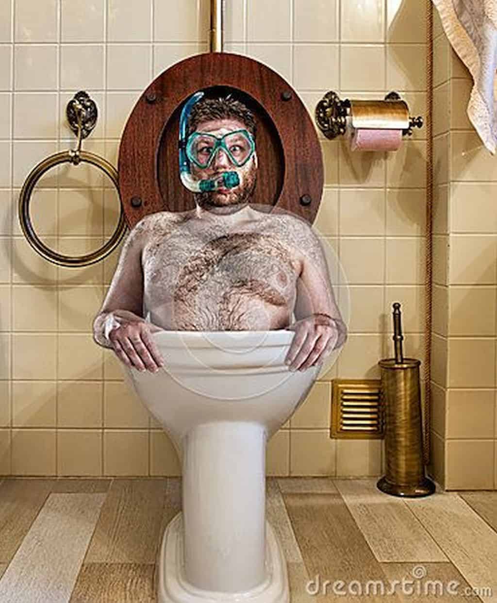 man in toilet stock art