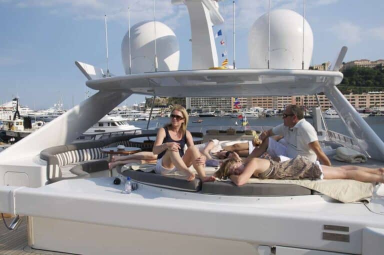 people relaxing yaght