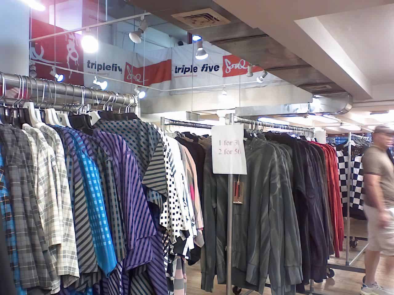 sample sale clothing racks