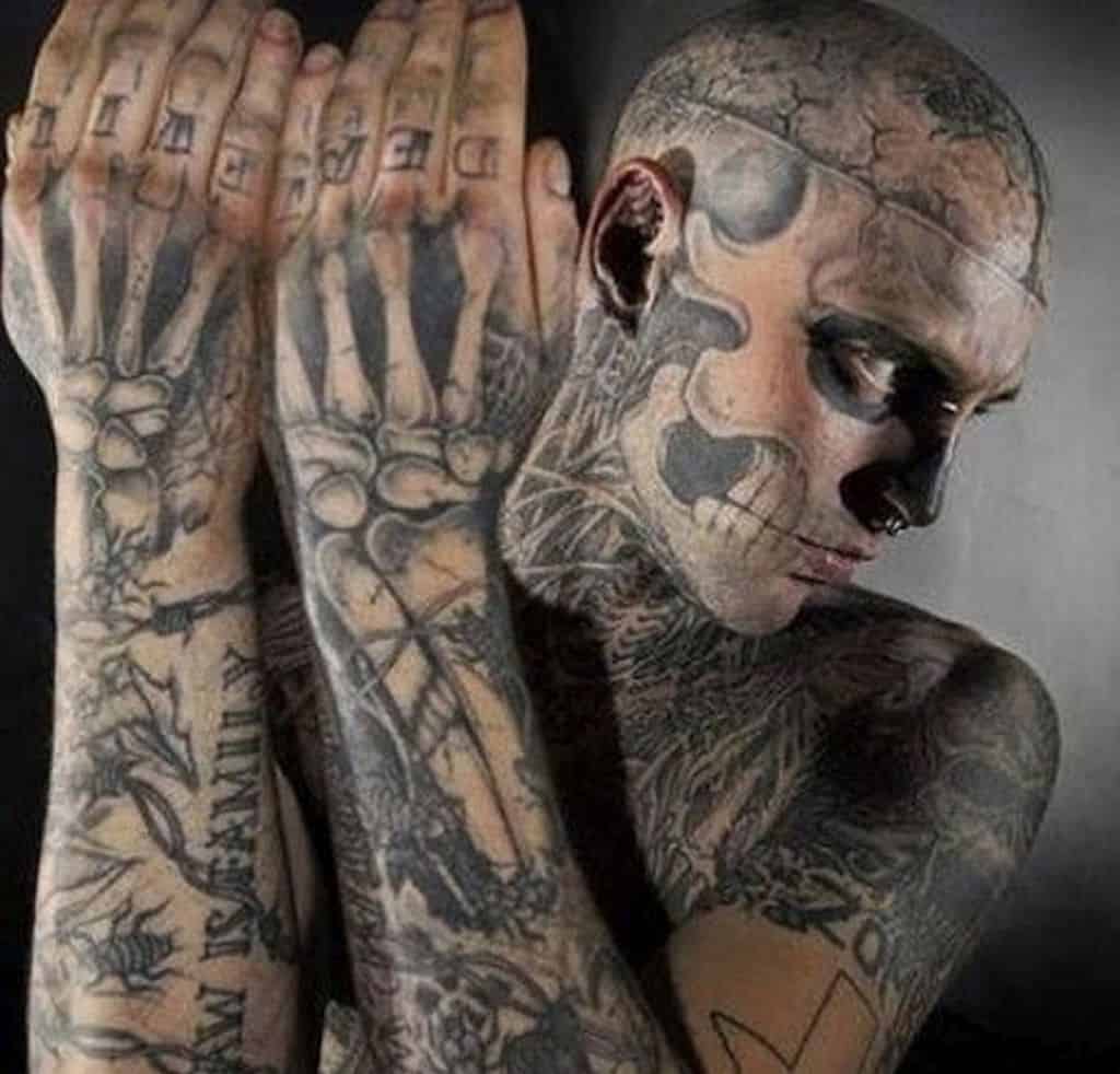 skull tattoo man