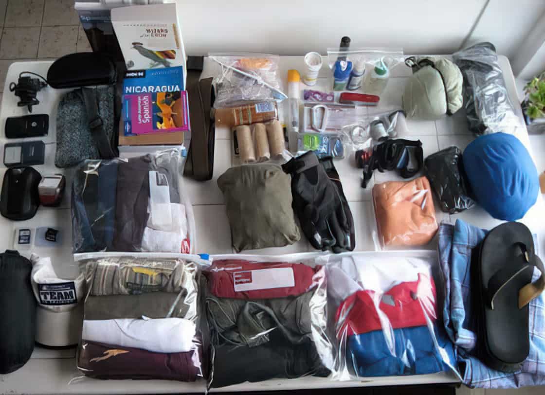 travel packing list items