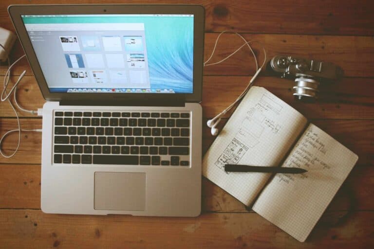 computer on desk