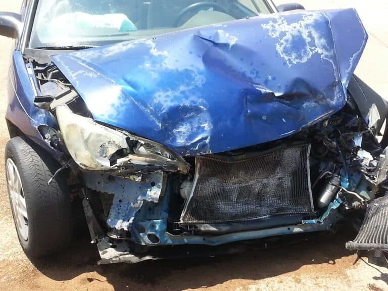 super smashed car