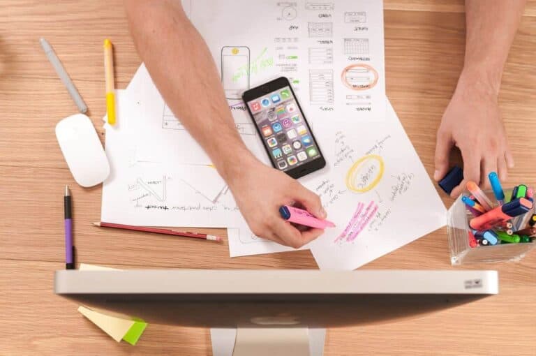 person designing