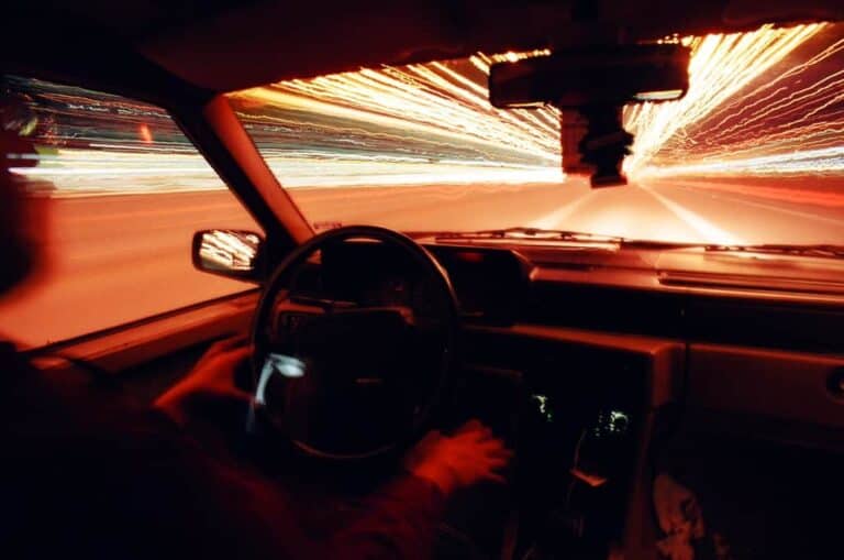 person driving car