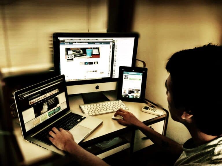 guy working on computers