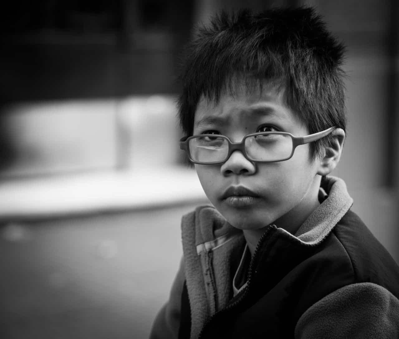 kid with glasses