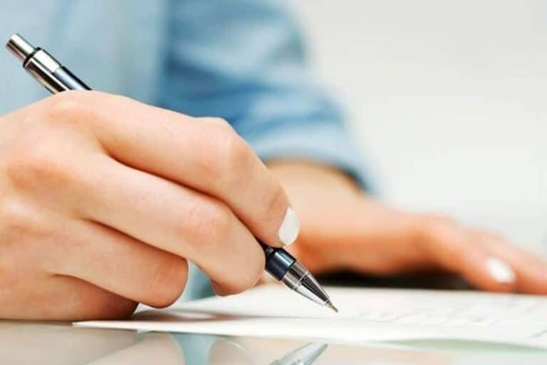person writing