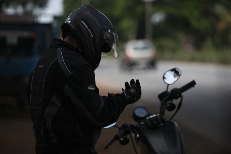 motorcycle rider helmet