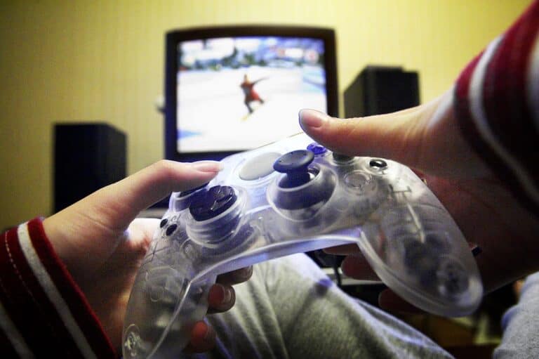 person gaming xbox