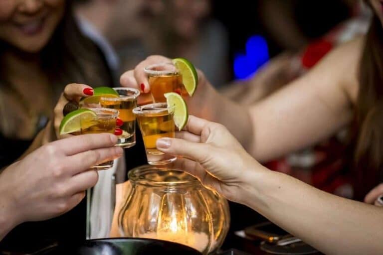 ladies drinking tequila