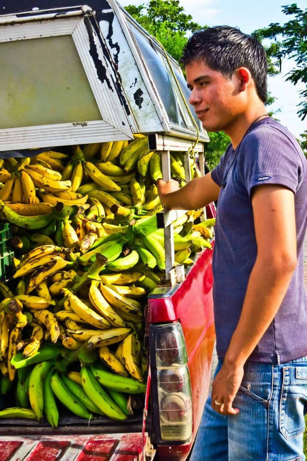 man banana truck