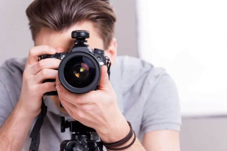 man taking photo