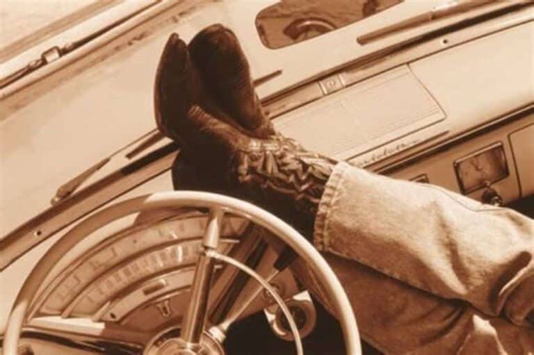 cowboy boots on boat