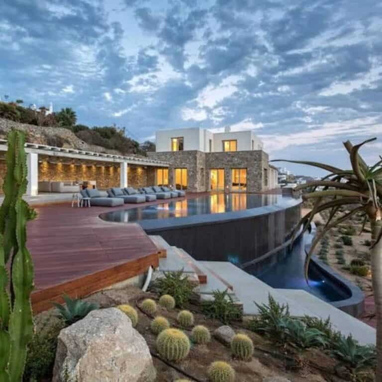 mykonos villa outside
