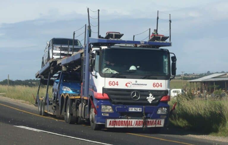 car on flatbed