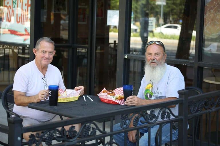 old people eating
