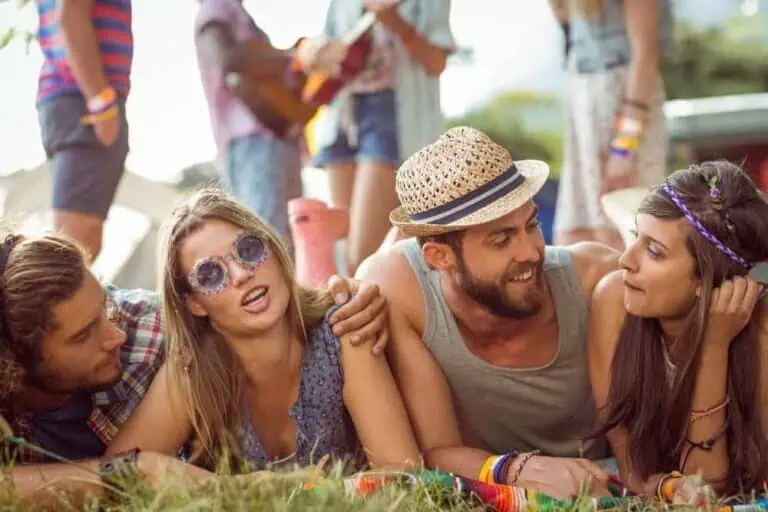 people happy music festival