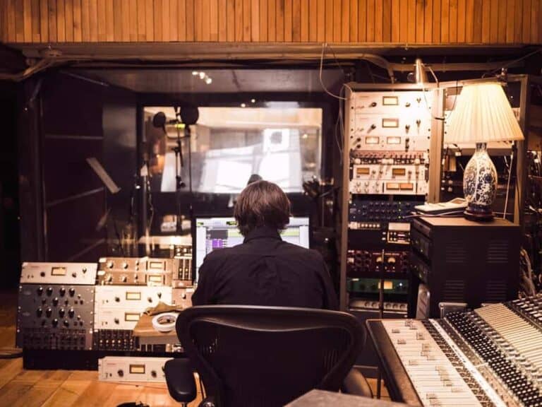 person recording audio
