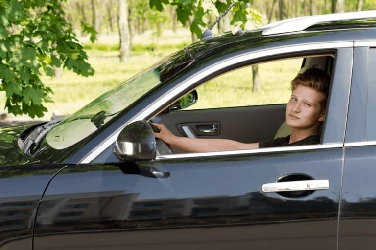 college student driving car