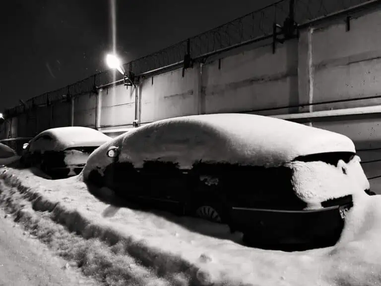 cars in snow