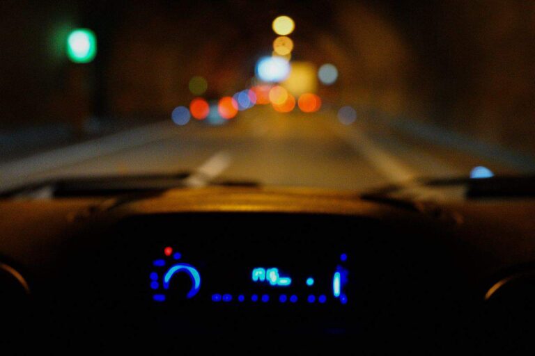 night driving tunnel