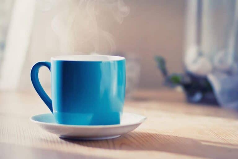 steaming mug