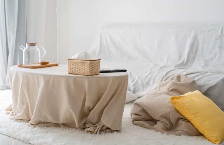 sheets over couch