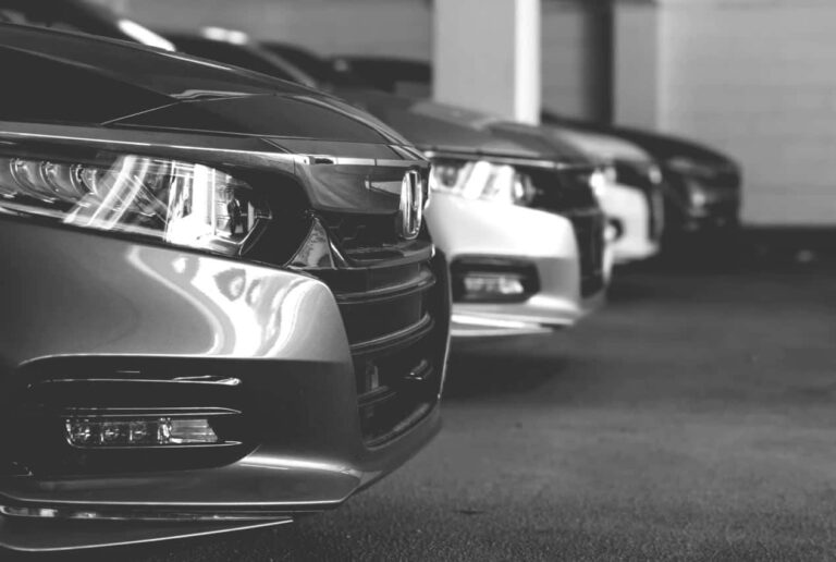 front of cars parking lot