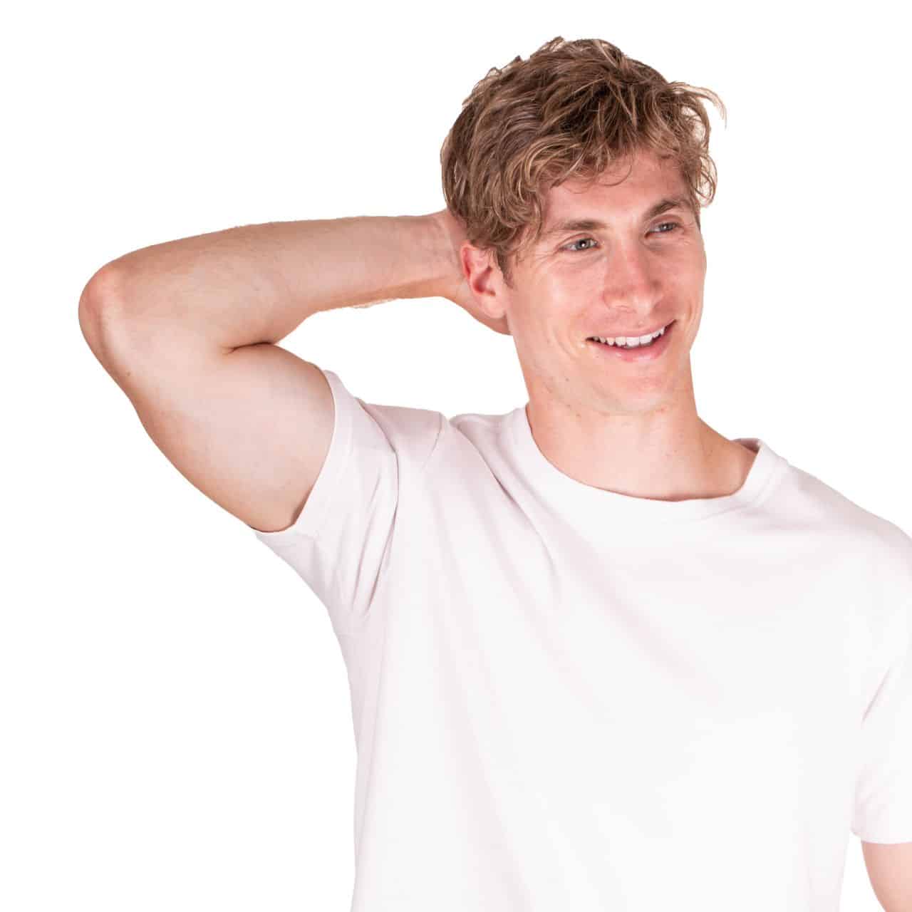 Get Rid of Underarm Sweat Stains With Social Citizen T-Shirts 2 man wearing social tee