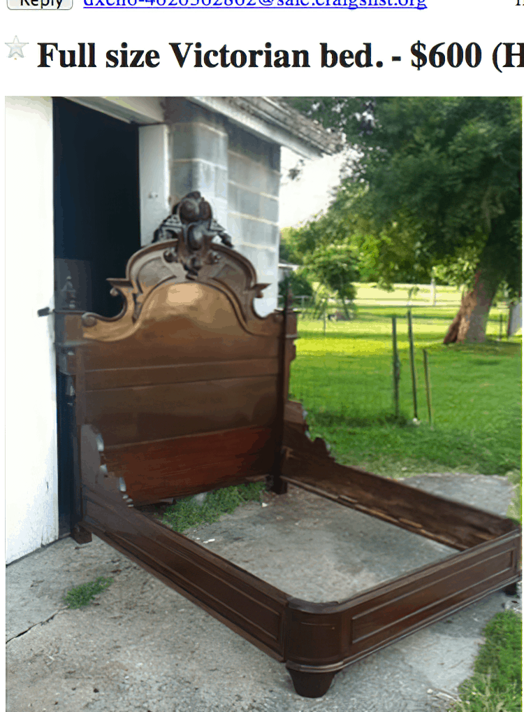 Weird Craigslist Bed Frame Ads With a Few Extras For Laughs 2 victorian bed frame enlarged