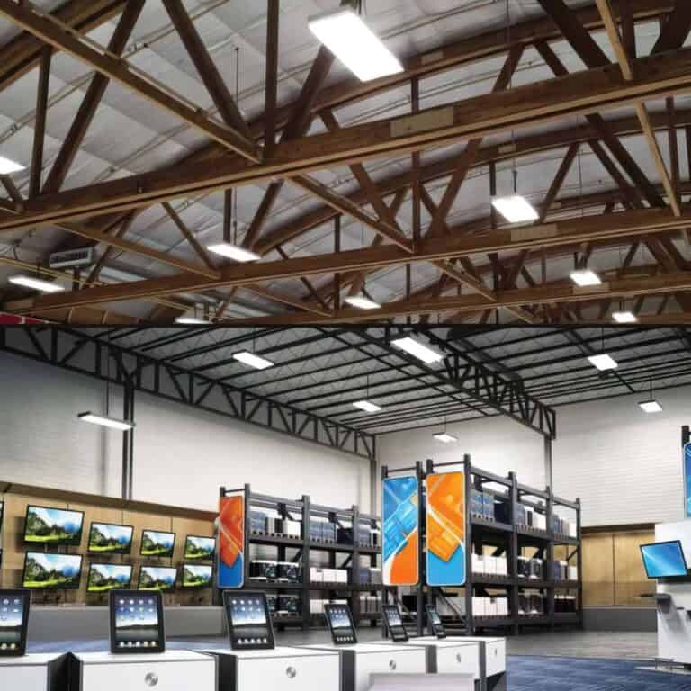 led ceiling warehouse bulbs