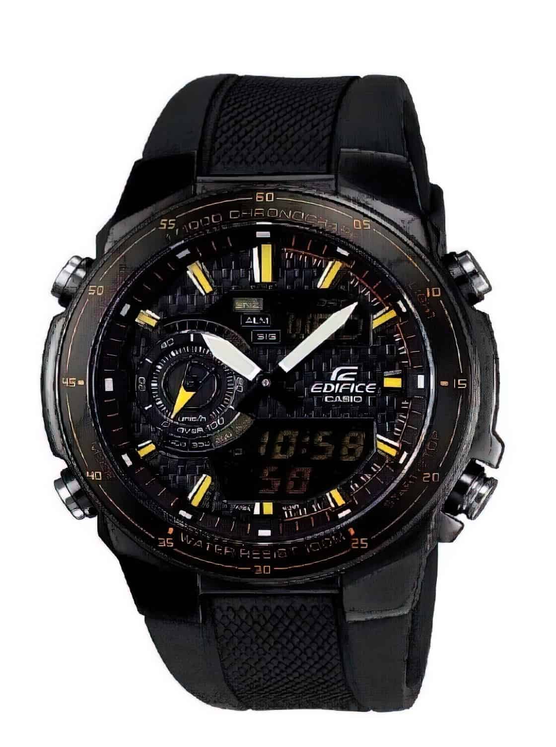 Casio's New Elegant Watches - The EDIFICE Black Label Collection 3 EFA131 Yellow e1281032699905 upscaled