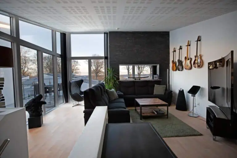 really nice apartment with guitars