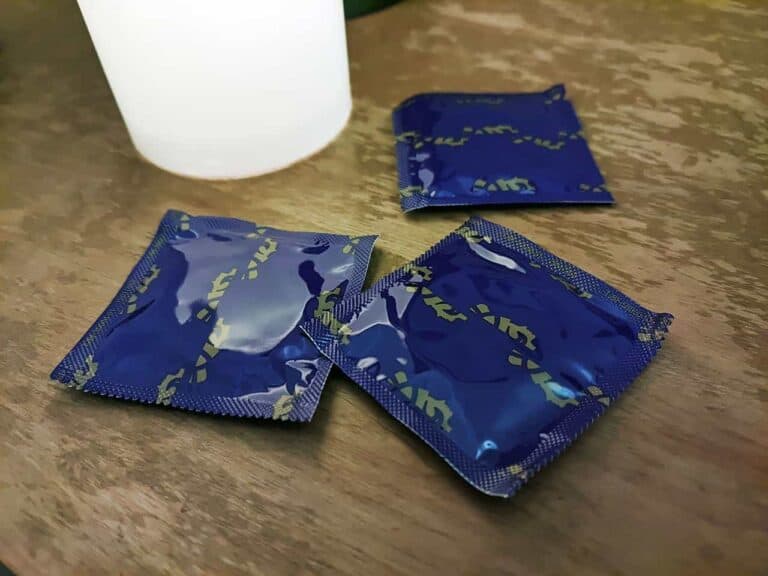 trojan willa condoms on table