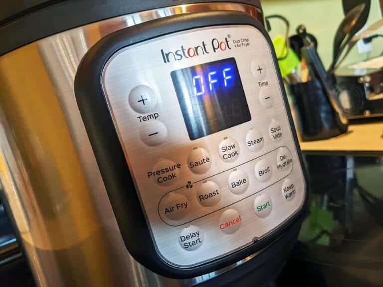 instant pot duo crisp control panel
