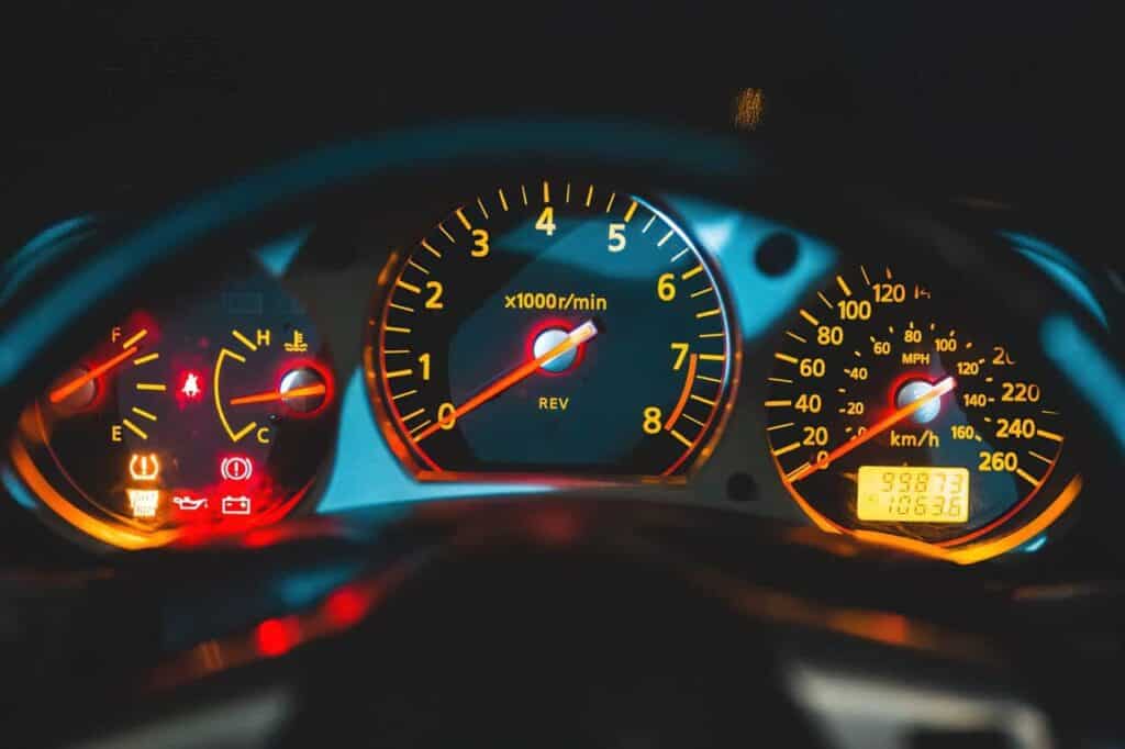 car dashboard gauge cluster