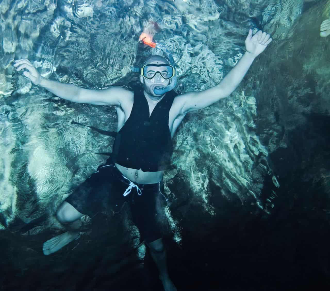 jason in a cave