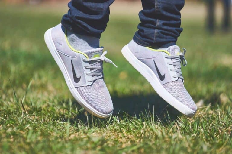 person wearing nike shoes