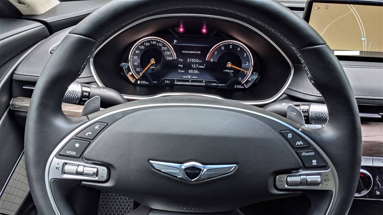 2022 Genesis G80 Prestige Review 5 2021 Genesis G80 Prestige 3d gauges