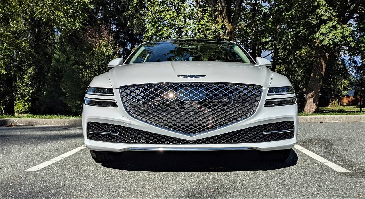 2022 Genesis G80 Prestige Review 2 2021 Genesis G80 Prestige front