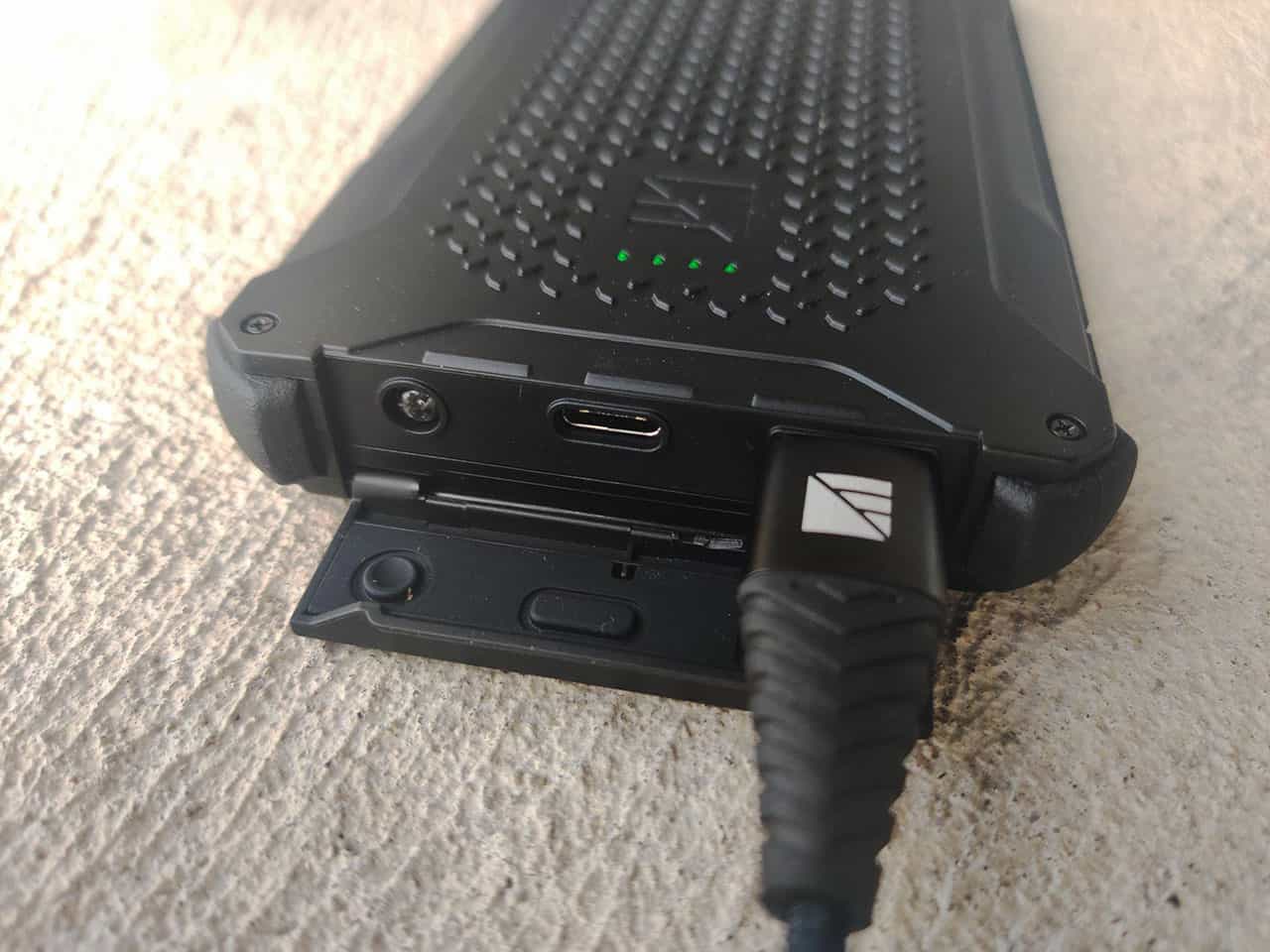 The Dark Energy Poseidon Pro: An Indestructible Portable Charger 3 Dark Energy Poseidon Pro cable area