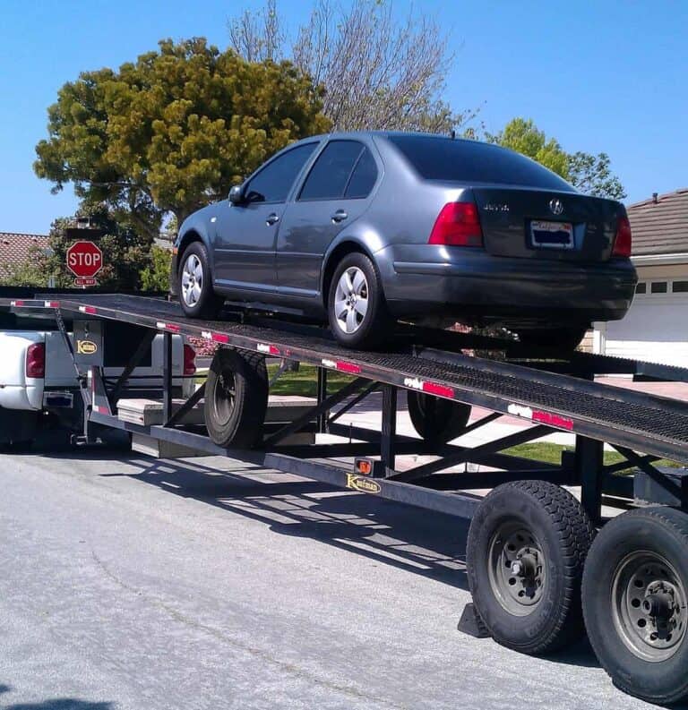 car being shipped