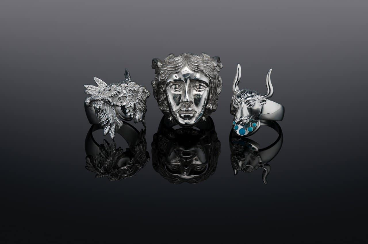 Harpy Medusa and Minos Rings by KIL NYC