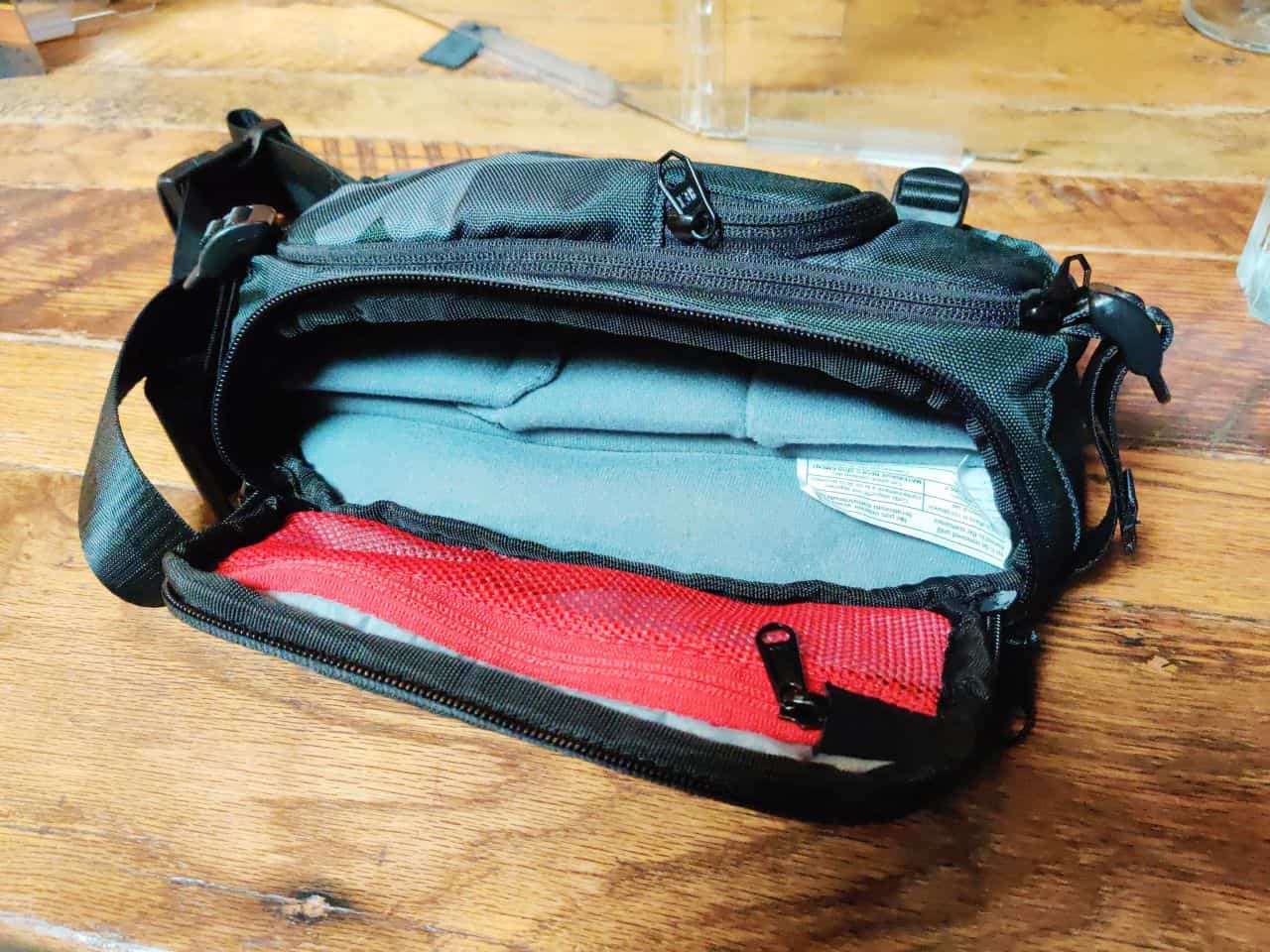 Hex Ranger Glacier Camo Camera Mini Sling Review 2 Hex Ranger Glacier Camo Camera Mini Sling open